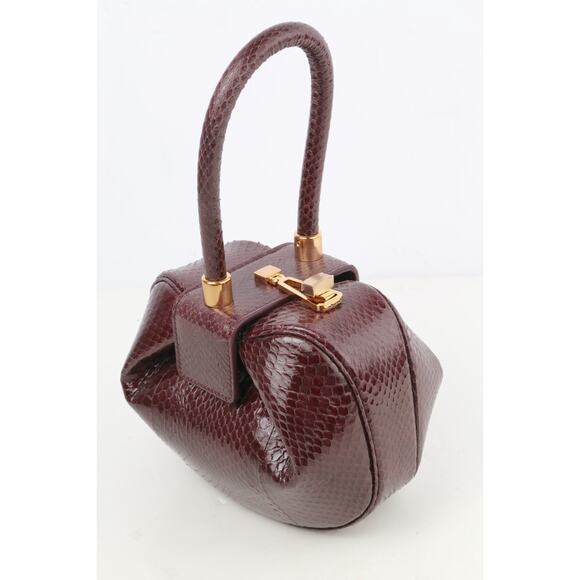 Gabriela Hearst Demi Bag Brown Snakeskin Leather Top Handle - Picture 6 of 16